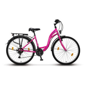 Rower miejski Licorne Bike 26" Sella Premium róż